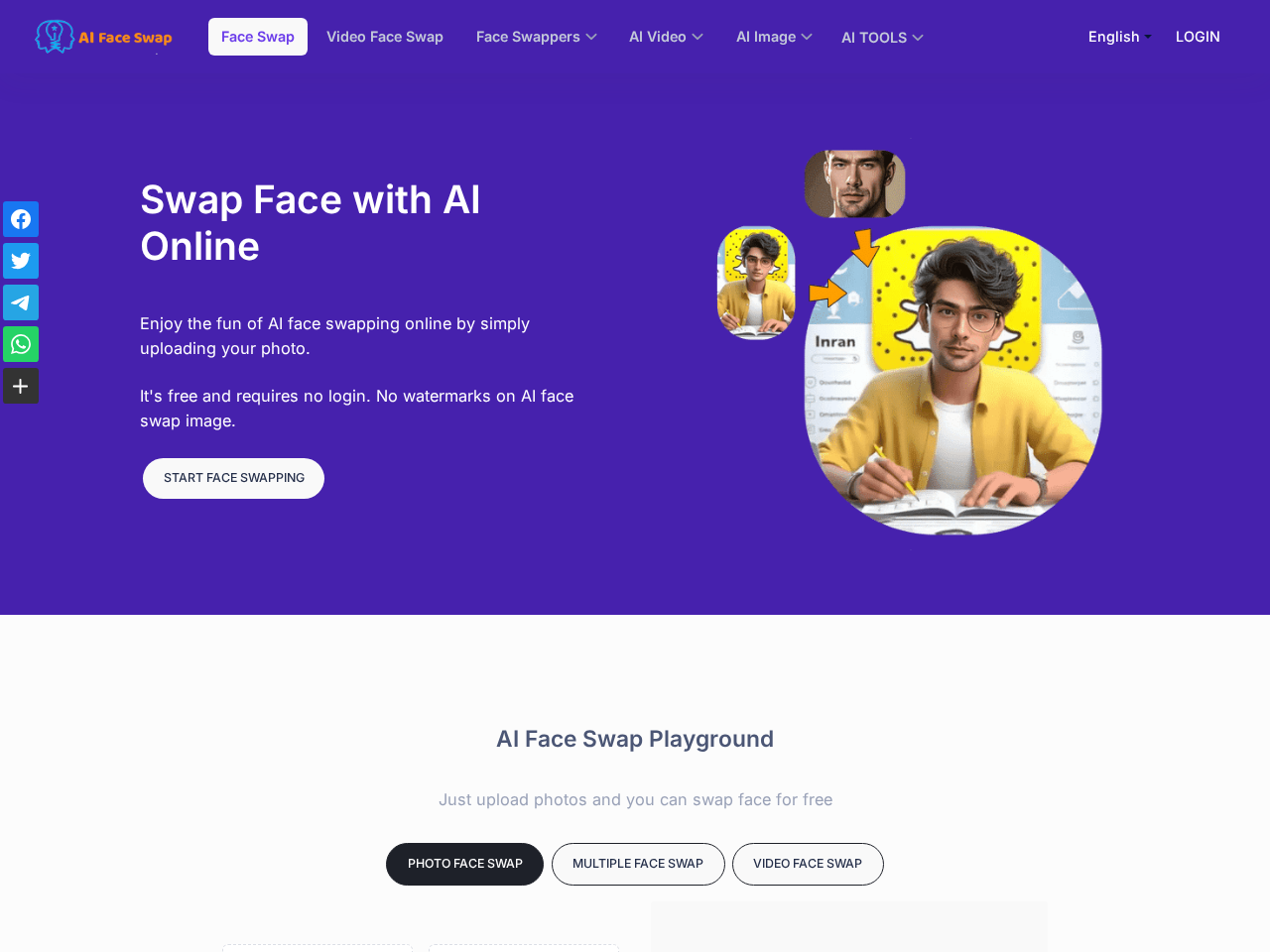 aifaceswap.io — free online face swap, no login, no watermarks